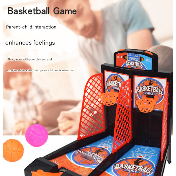 Fingerutskytningsfotballmaskin leketøy dobbel kamp pedagogisk basketballmaskin skrivebordsfestlek - den beste gaven til barn Doubles Basketball