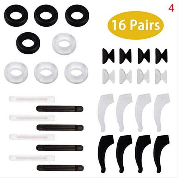 Silikon Anti-halk glasögon öronkrokar hållare nässkydd för E 4(16Pairs)