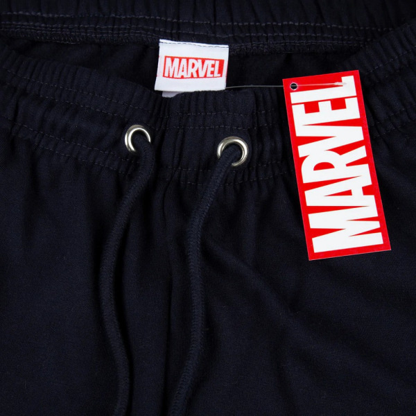 Marvel Comics Miesten Stacked Logo -verryttelyhousut S Musta Black S zdq