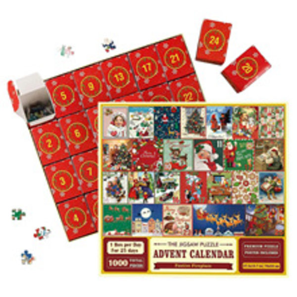 Julkalender 2023 - 1008-bitars pussel för heminredning Style 2