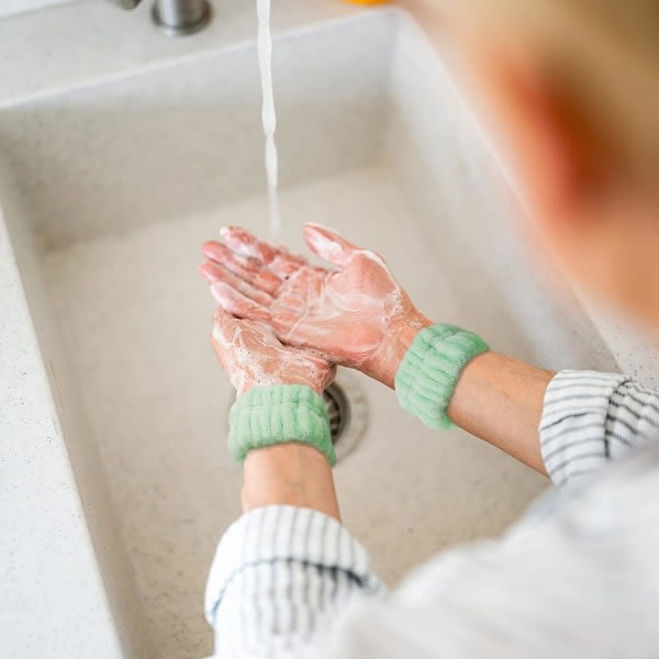 CDQ 4 par Ansiktstvättarmband absorberende armbånd spa-remsa for kvinner tjejer