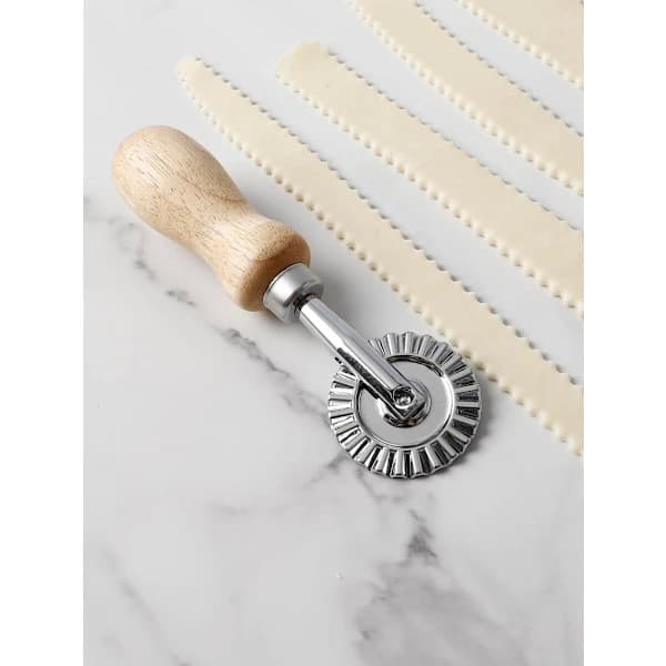1 stk Trehåndtak Deigkutter Sølv one-size Silver one-size
