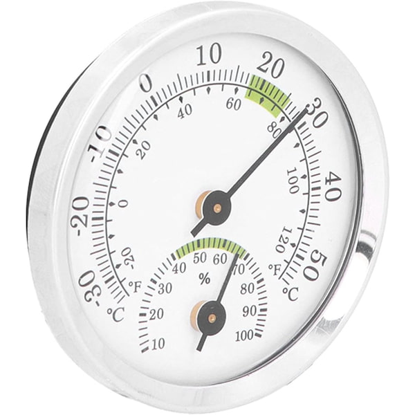 Dial Termometer-Hygrometer Mini - -30~50℃ - Til Køleskab & Cigaræske