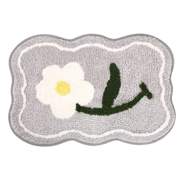 CDQ Enkelt blomma badeværelse absorberende halkfri matta, fräscht hushåll