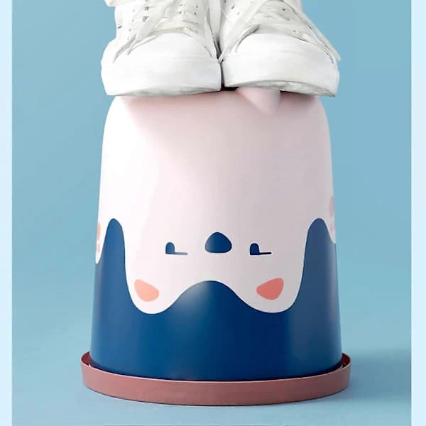 Large Trash Can Recycling Bin, Cute Bear Pattern (Large Pink)