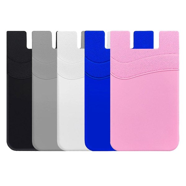 5 st Plånbok Plånbøger Mobiltelefonholdere Selvhæftande Mobiltelefonficka Smartphone Pocket Stick Mobiltelefonplånbøger Assorted Color 9,5x6,5cm
