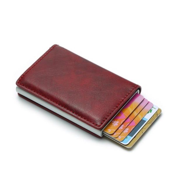 PopUp Smart kortholder skyter ut 8 kort RFID-NFC Sikker! Brun zdq