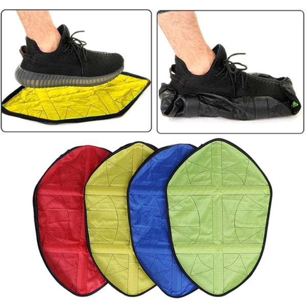 Vattentät Handsfree Automatisk Steg Sockoskydd Skoöverdrag Cover Sh Grön one size