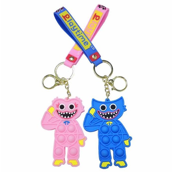CDQ Poppy Playtime Huggy Wuggy Nøglering (rosa)
