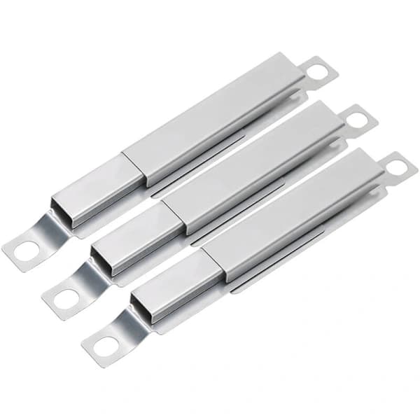 Udskiftning af gasgrill crossover-rør, justerbare brænderkanaler i rustfrit stål til Charbroil Performance, sølv 6-pak