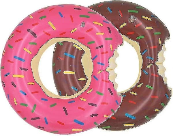 Uppblåsbar Donut Badring för Barn och Vuxna Pool Float Lilo Leksaker Munk SimhjälpAA_tfrf
