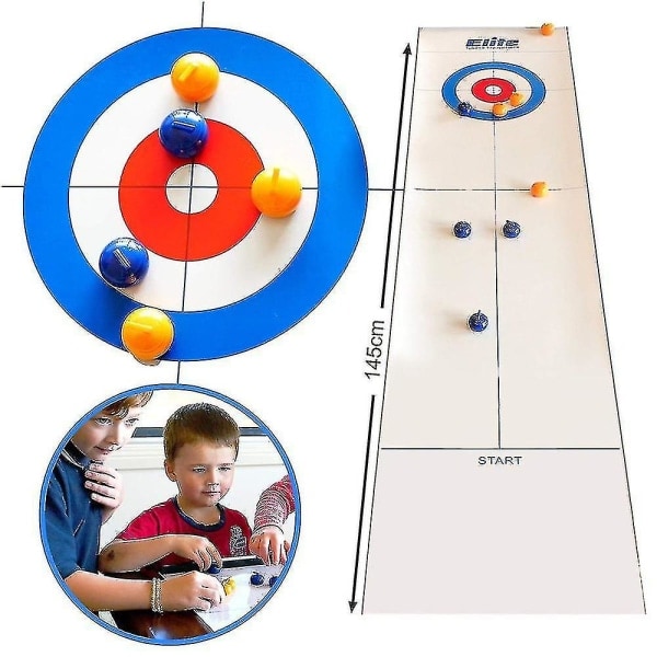 Minibord Curling Ball Bordsskiva Curling Game Curlingspel Jug Ball Bue Ball