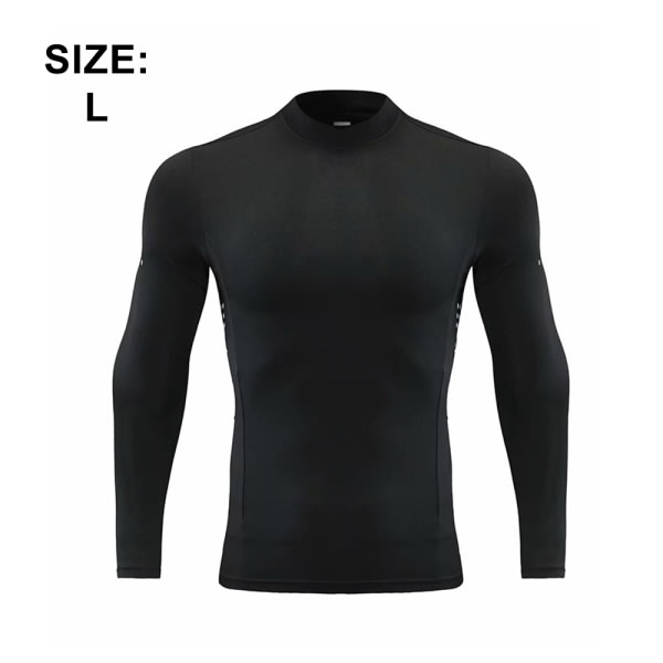 UPF 50+ langvarig kompressionsskjortor for mænd, vandsportsudslag L zdq