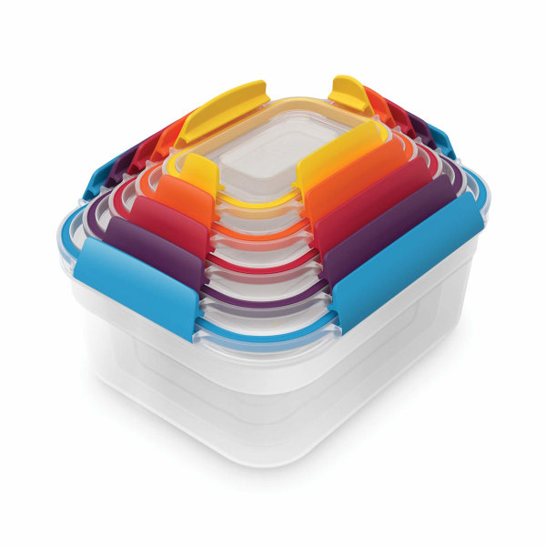 CDQ 5 delar Plast Mat Kök Förvaringsbehållare set med lock