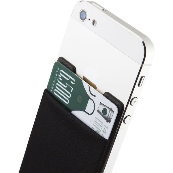2- sæt korthållare, självhäftande ficka, klisterplånbok til mobiltelefon, plånbok til Iphone null ingen