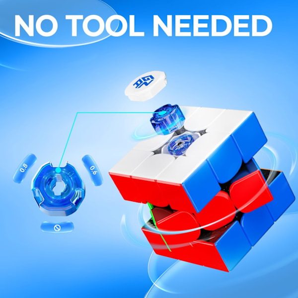 GAN 356 RS Magic Cube 3x3 Professionell Speed Cube, Smidig, Ultra Tålig och Flexibel, Pussel för Barn och Vuxna (Stickerless)