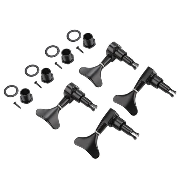 2L2R fiskehaleformede lukkede basguitarstemmemekanikker (sort)