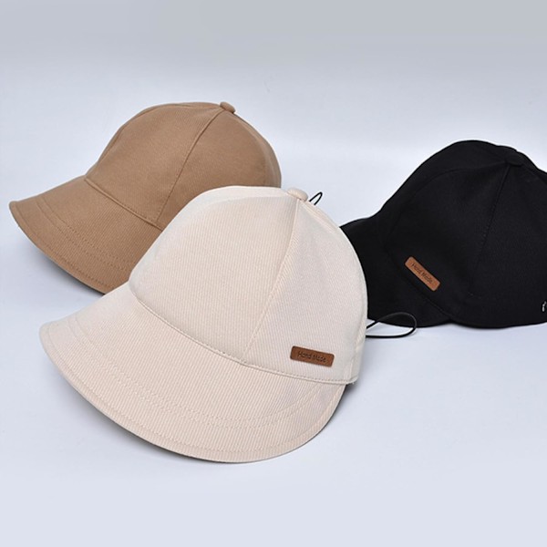 Bomullsbaseballkeps för damer för våren - Bomullsgolfsolhatt för vår sommar utomhus (mjuk brätte, vikbar och packbar) Black