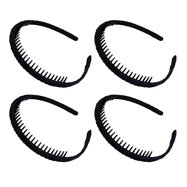 Stylish Multi-Colored Plastic Headbands, Non-Slip & Elastic, Toothed Comb for Secure Grip, High-Quality Material, Practical Accessory for
