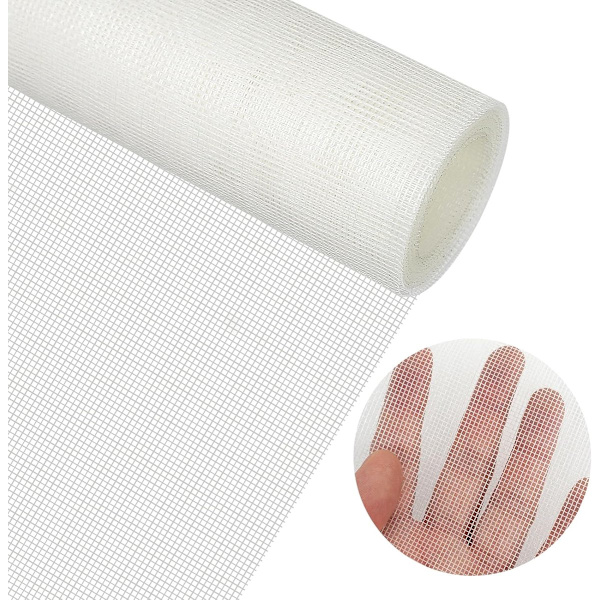 Replacement Mesh - Pet - cm - White - Scratch Resistant - Universal - Window Mesh - Insert Window Mesh - Fiberglass Window Mesh - Cuttable