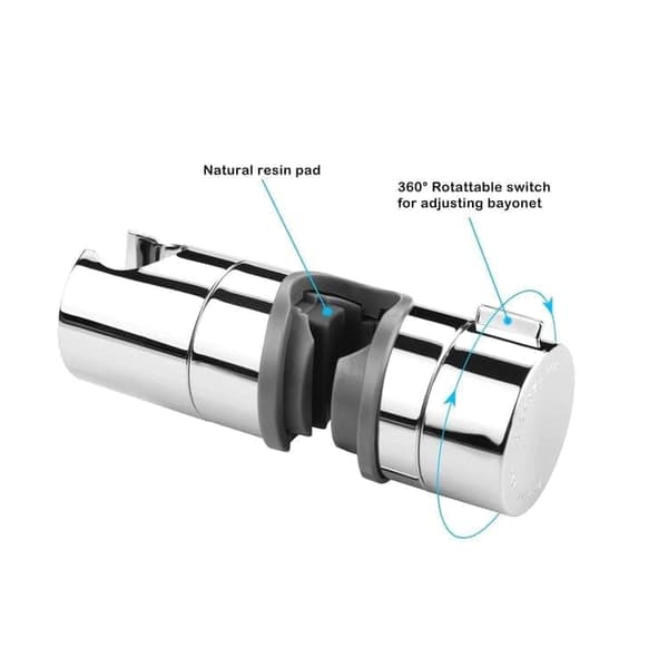 Håndbruserholder til brusestang justerbar 20-25mm ABS – Reservedel til håndbruser_TF_TF Silver