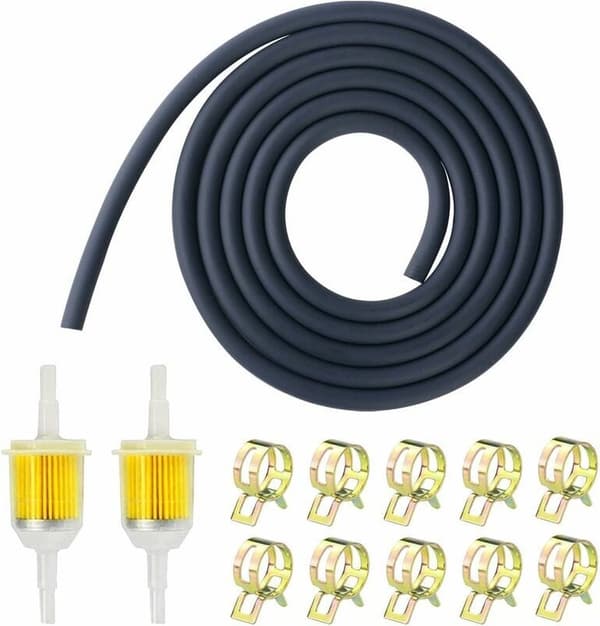 10-delars 2x bensinfilter 10 cm - Bränslefilter Inline med 5 mm och 8 mm - Universal - Filter - Transparent ...