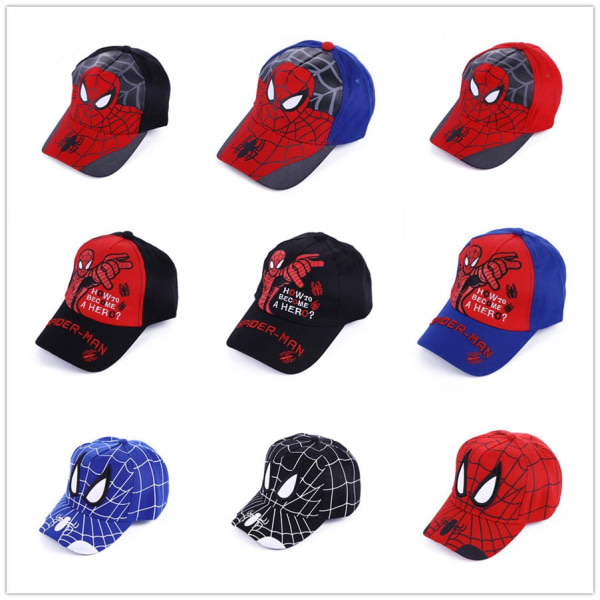 Spiderman runt basebollkeps spetsig hatt hip style 26