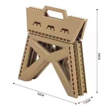 Folding Stool for Kids and Adults, Non-Slip Durable Plastic Bench, Camping Stool