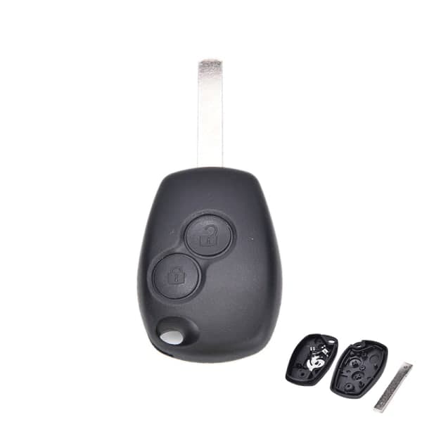 2-knapps Fob Shell Case Blad for Renault Modus Clio