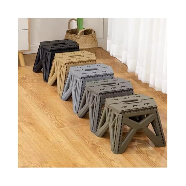 Folding Stool for Kids and Adults, Non-Slip Durable Plastic Bench, Camping Stool