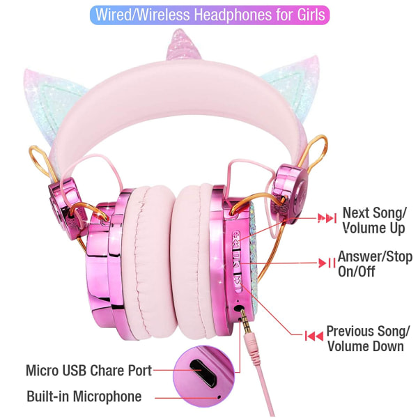 Hörlurar, trådlösa hörlurar Hörlurar Bluetooth hörlurar Rose guld 35e6 |  Fyndiq
