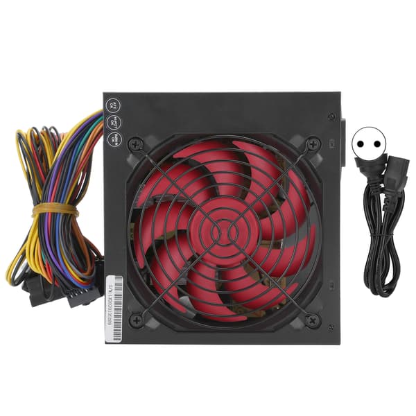 Strømforsyning til PC-computertilbehør Rød blæser Manuel justerbar 115/230V ATX-250W