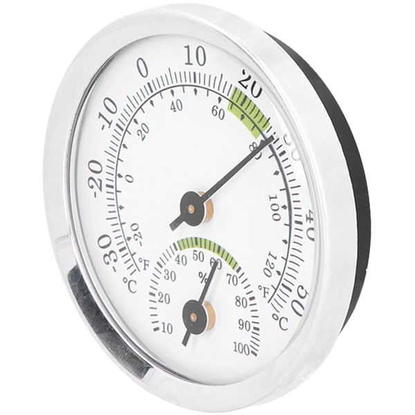 Mini Dial Termometer-Hygrometer - -30~50℃ - För Kylskåp & Cigarrlåda