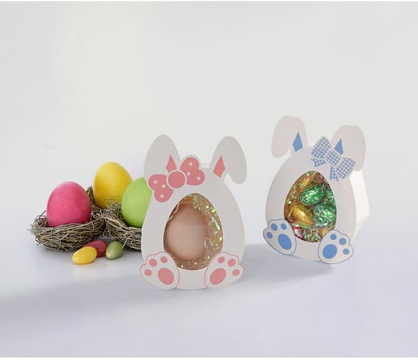 Easter Candy Packaging - Rabbit Series - Transparent Window - Two Colors - Festive Packaging