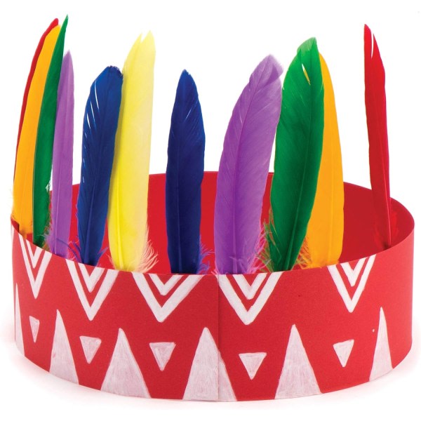 CDQ Pakke med 80 farveglada minifjädrar for barn - for at skabe collage og modeller samt hattar