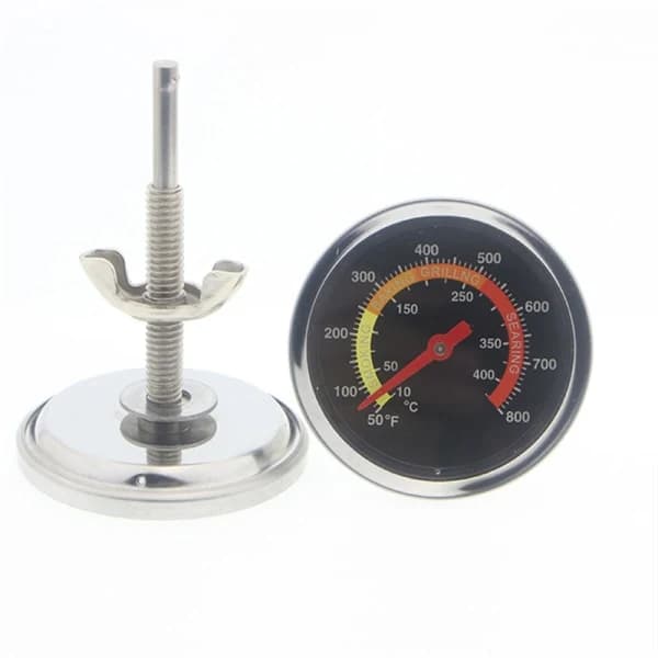 BBQ Grill Røgetermometer Rustfrit Stål Erstatningsmåler til Weber Char Broil Nexgrill 60 mm