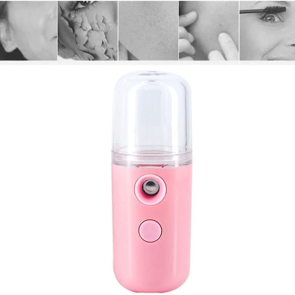 Ansiktsångare Bärbar Mini Face Mist Steamer Hand Face Steamer (4st, rosa) zdq