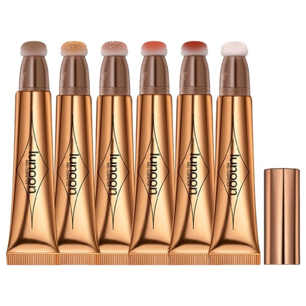 6-i-1 multifunksjonell ansiktskonturering highlighter blusher stick