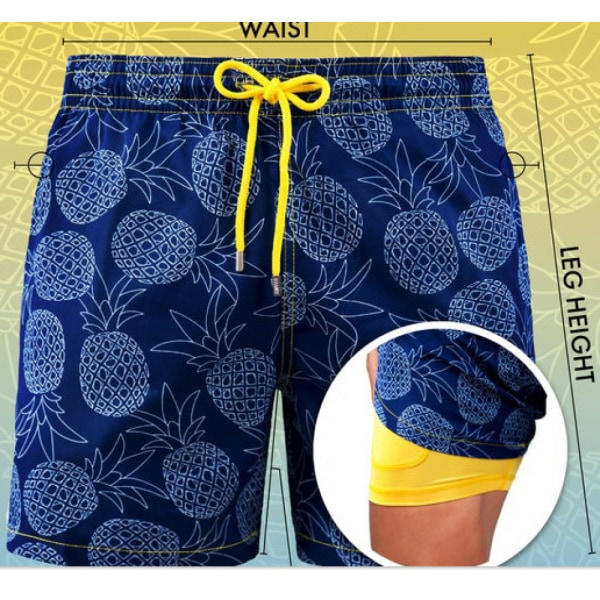 Badbyxor för män Simshorts Board Shorts Quick Dry Beach Shorts-DK6011 zdq