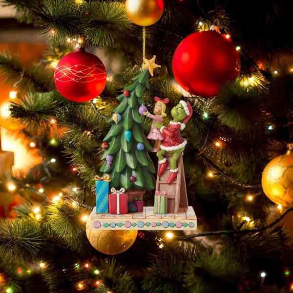 2023 jul akryl hengende pynt, jul Thanksgiving ferie Träheng Grønn juletre dekorasjon for hjem Holiday Party Gaver Party F