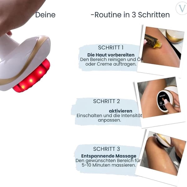 Elektrisk Cellulitmassager med Gua Sha och Koppning, Uppladdningsbar Värmevibrationskroppsskulpteringsenhet för Ben Armar Mage, Guld