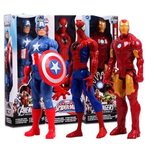 Marvel Heroes Iron Man, Captain America, SPIDER MAN figurer! Captain America zdq
