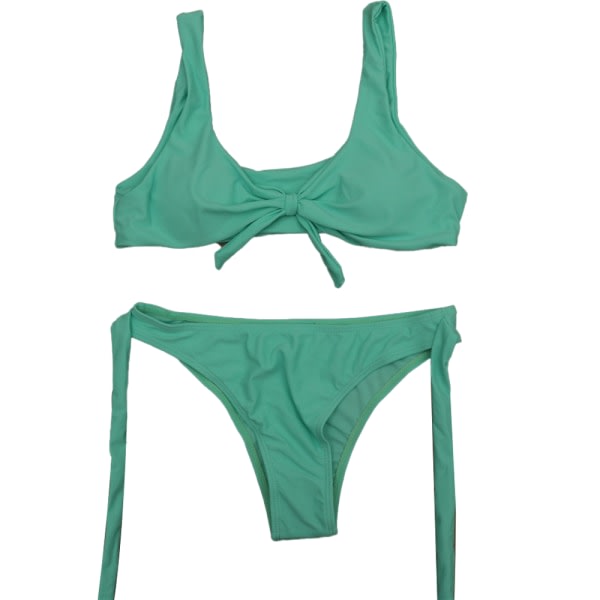 CDQ Sexig bikinibaddräkt för kvinnor med rutigt print , knytband framre stringtrosa