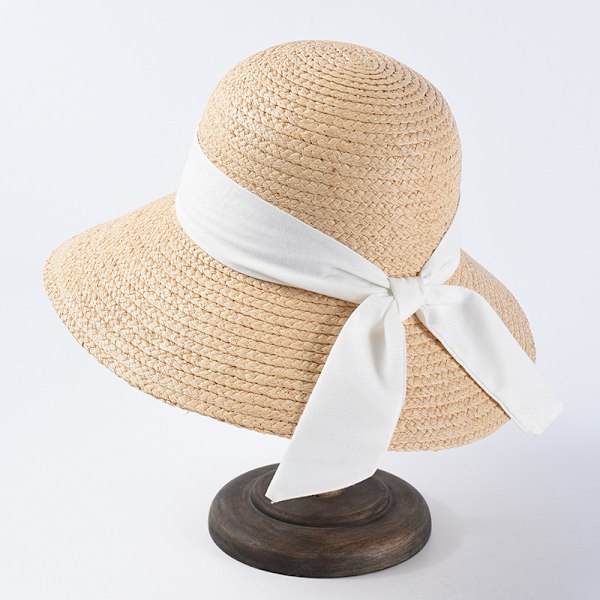 Halmhatt Dame Solbeskyttelse Halmhatter Strandhatter Sommer F