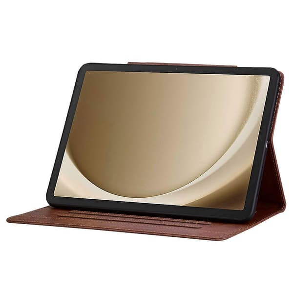 Läderfodral för Samsung Galaxy Tab S9/ Tab S10 FE/ S9 FE/ Tab S8/ Tab S7 med kortfack Brown_tfrf Brown