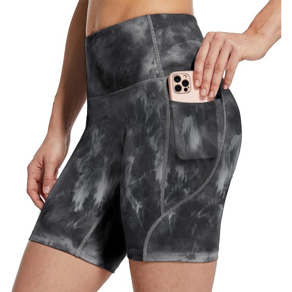 CDQ Damer 8\"/5\" Højtaljede Biker Shorts Yoga Workout Løbetøj