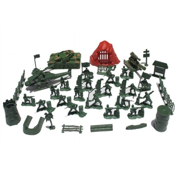 36PCS Militær legesæt Soldatmodel Soldater flyvemaskine