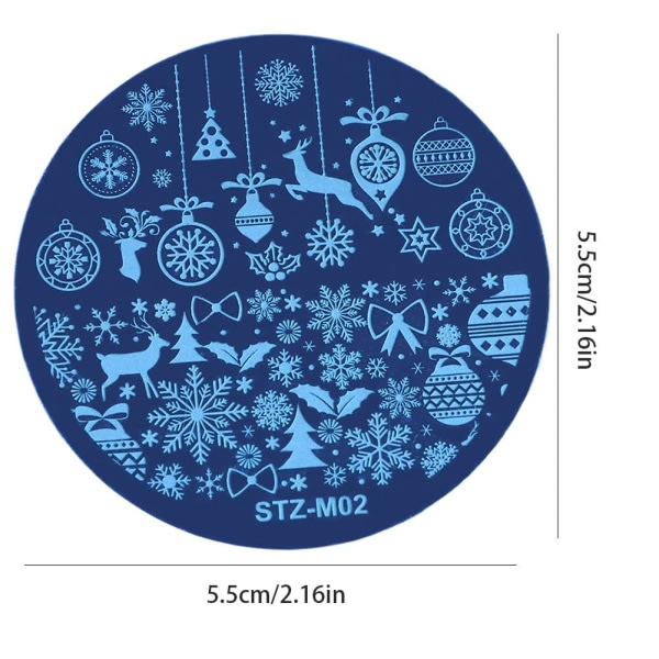 CDQ 1 st Christmas Nail Stamper Kit Snowflake Nail Art Stämplingsplattor Verktyg