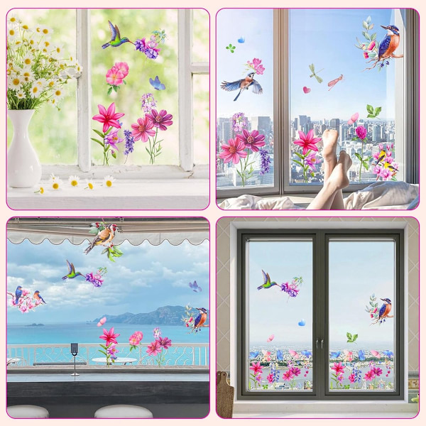 Window Stickers - Static - Home Decor - Kitchen Window Stickers - Self-Adhesive - Bird Window Stickers
