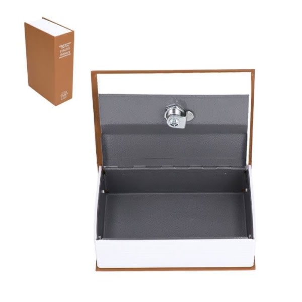 (Brun) Pengar Cashier Notebook Shape Safe Box